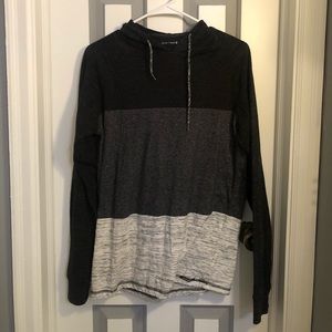 Lightweight black and gray hoodie
